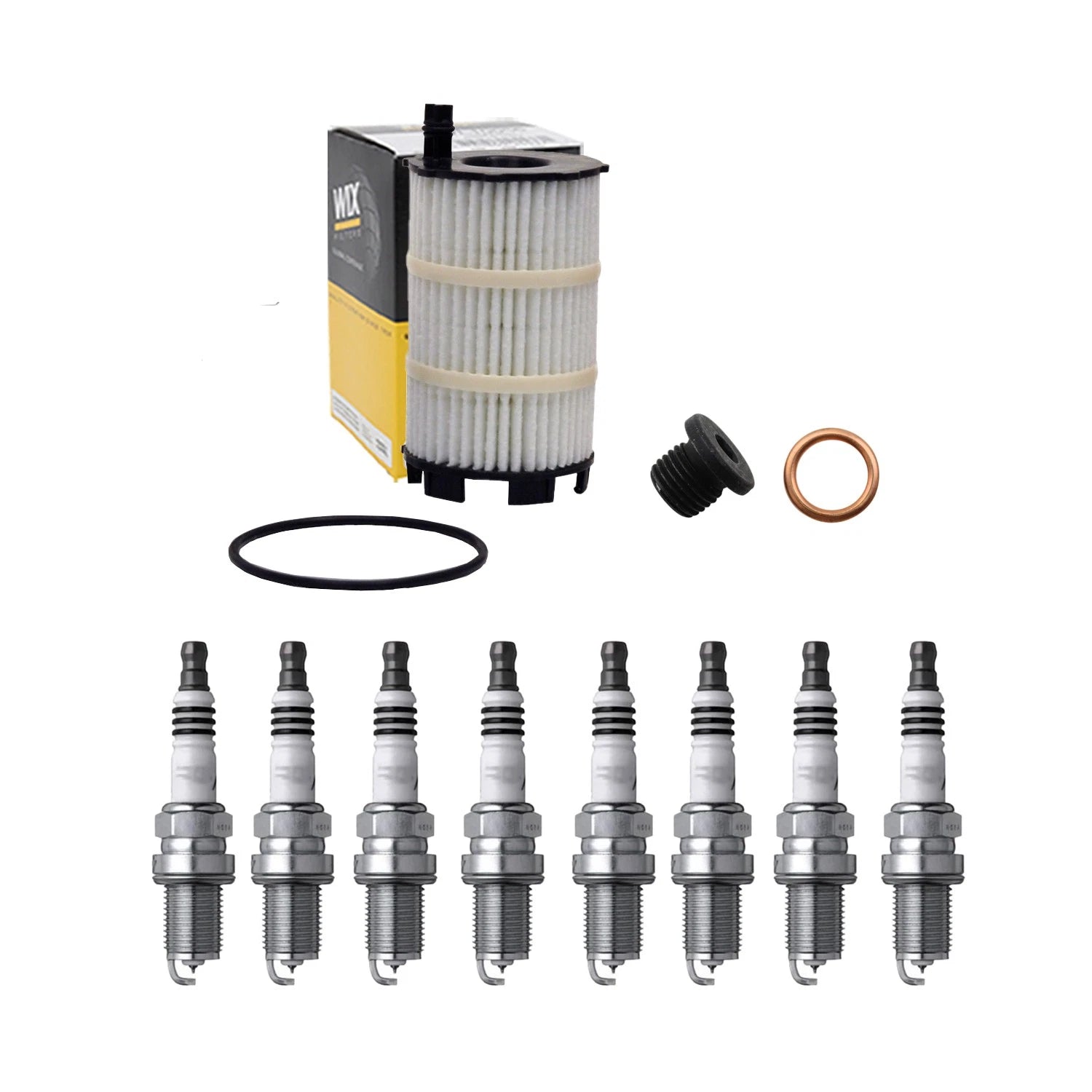 Wix Engine Oil Filter & NGK 8 Iridium IX Spark Plugs for Audi RS5 (2013–2015)