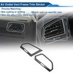 Set of 2 Air Condition Outlet Vent Trim Cover Frame for Volkswagen Tiguan 