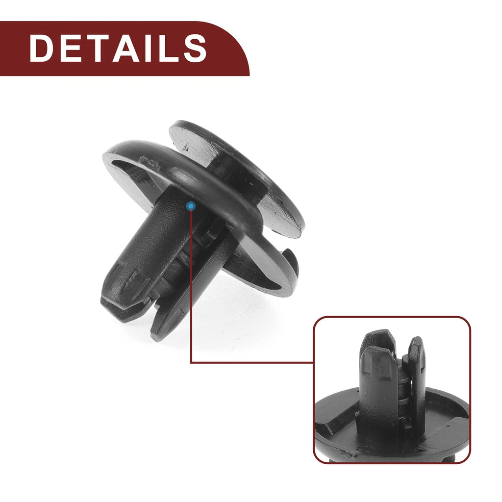 100 Pcs Front Fender Skirt Clip for Honda Civic (2013–2021) & Honda Fit (2015–2021)