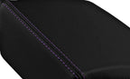 Leather Console Lid Armrest Cover for Buick Regal (2011–2017) Black Purple Stitch