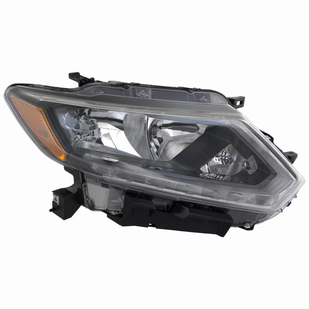 Replacement Passenger Halogen Headlight Assembly w/LED Daytime Running Light