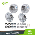 Set of 4 Galvanized Trailer Hub Kits for 3500 lbs Spindle (Fits 5 on 4.5")
