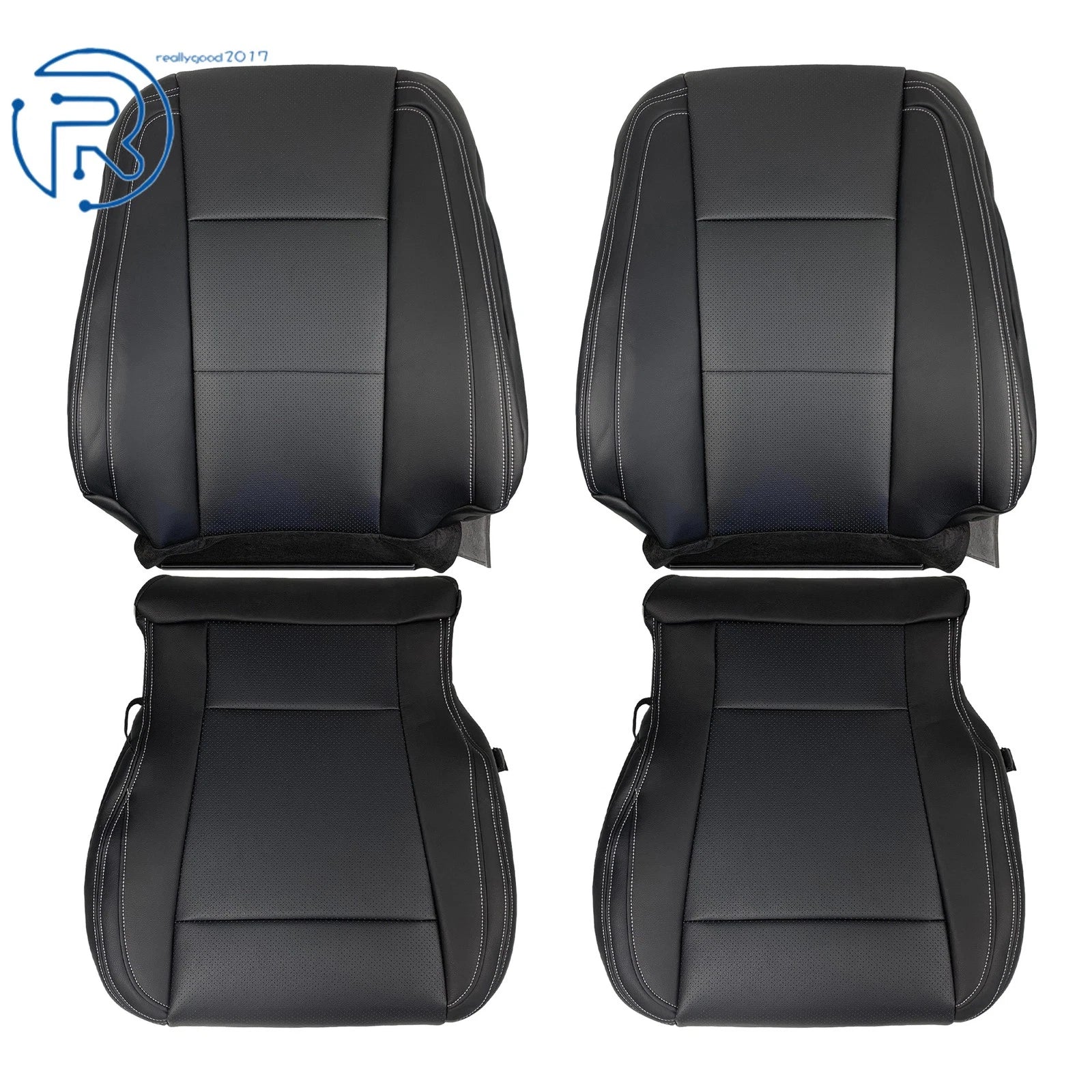 Set of 2 Black Seat Covers for Ford F150 (2015-2017)