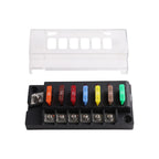 Waterproof 12V Relay Box Kit 6-Circuit Fuse Block for Auto Applications