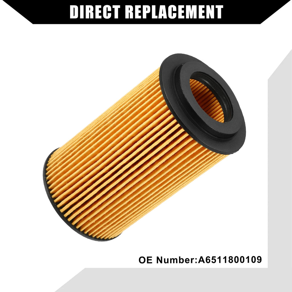 Set of 2 Engine Oil Filter Transmission Oil Filter for Chrysler (No.A6511800109)