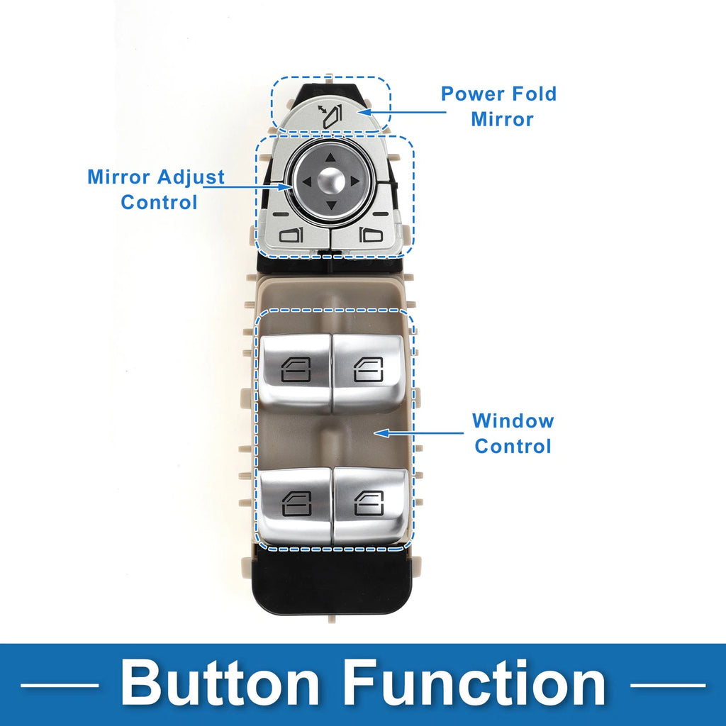 Front Driver Side Power Window Switch for Mercedes-Benz W213 (2017–2023) No. 2139055103