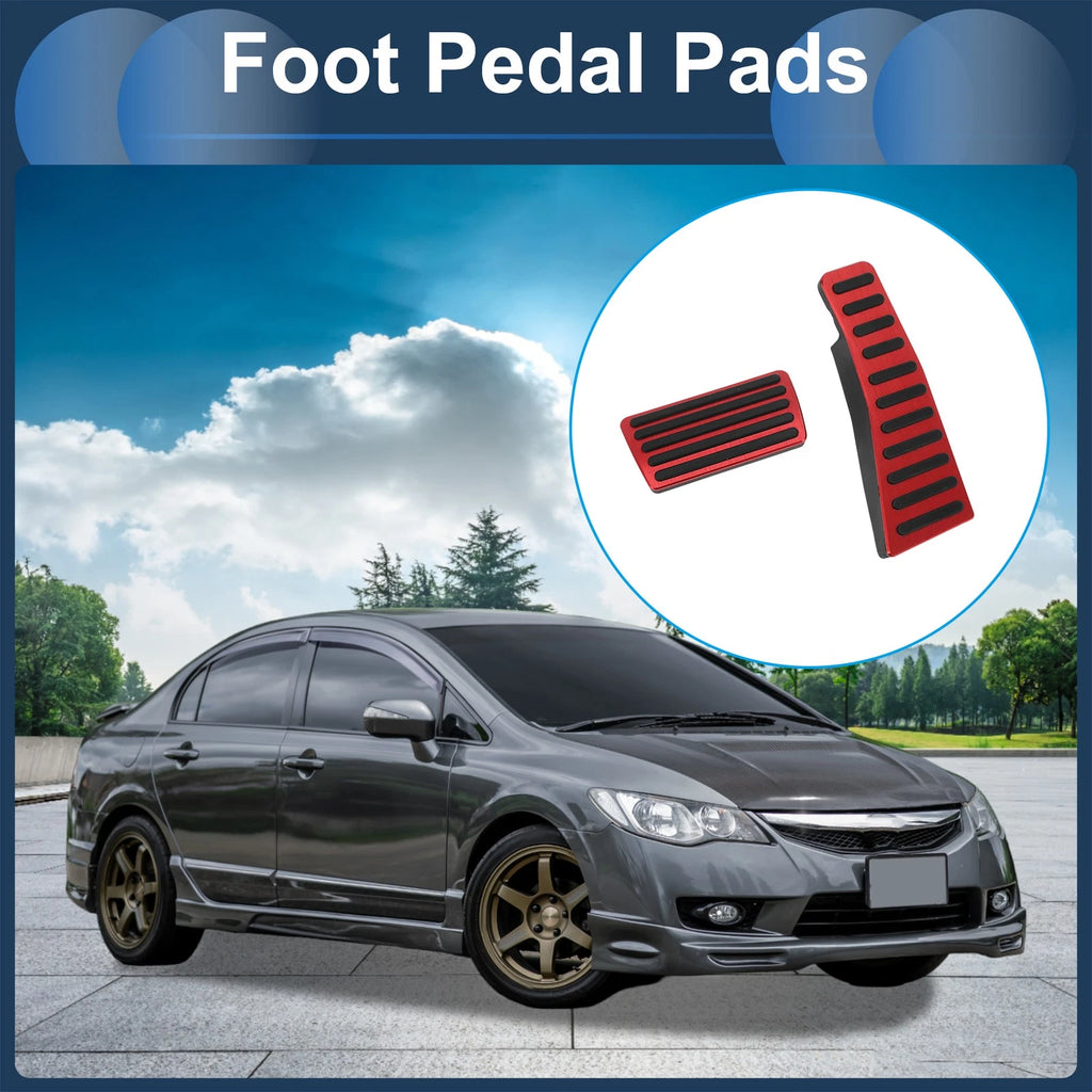 2X Foot Accelerator Pedal Covers for Honda Civic (2006–2009) Red