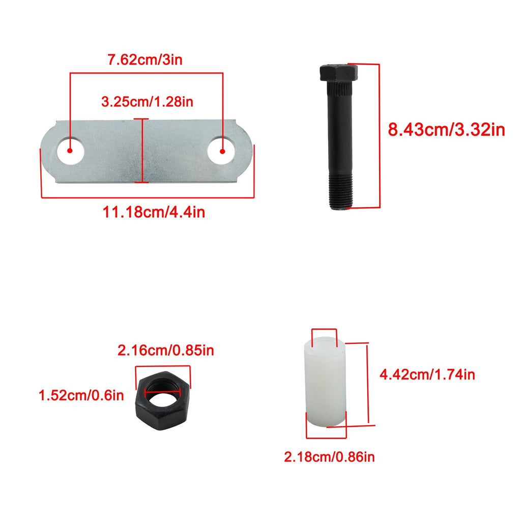 Greaseable Leaf Spring Shackle Bolt for Trailer Axle (Single)