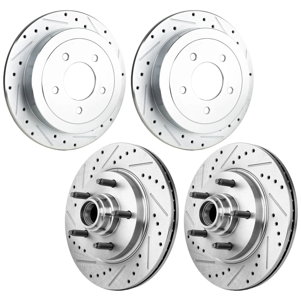 Front & Rear Brake Disc Rotors for Ford F-150 (2002)