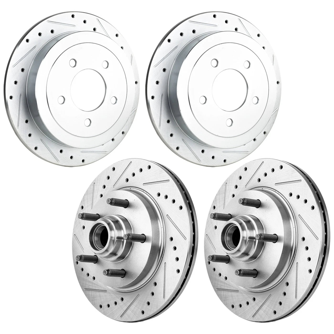 Front & Rear Brake Disc Rotors for Ford F-150 (2002)