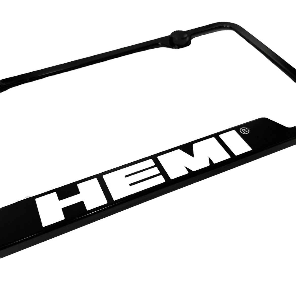 OEM License Plate Frame Notched Black for Dodge Hemi (2006–2024)