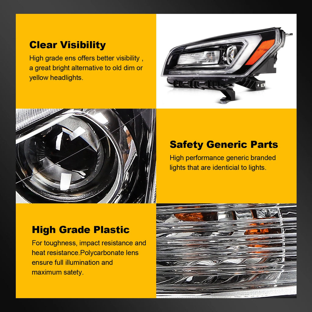 Left Driver Side LED Headlight Assembly for GMC Acadia (2013–2016)