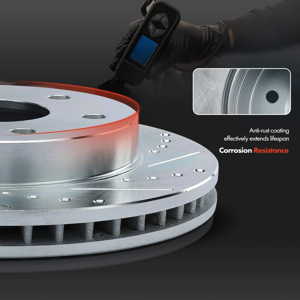 Front Side Drilled Brake Rotors for Hyundai Elantra (2017–2020)