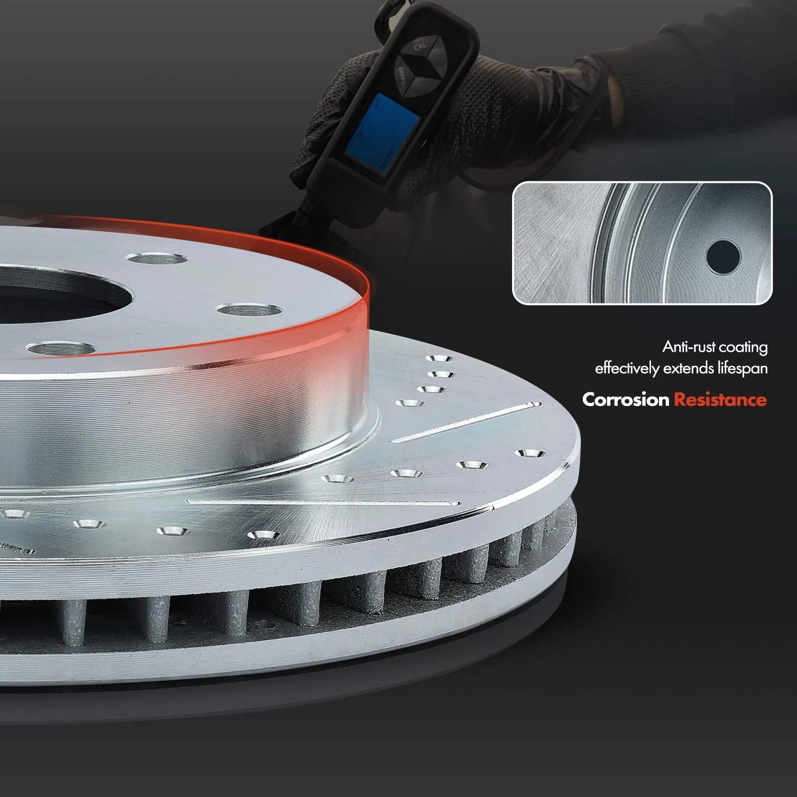 Front Side Drilled Brake Rotors for Hyundai Elantra (2017–2020)