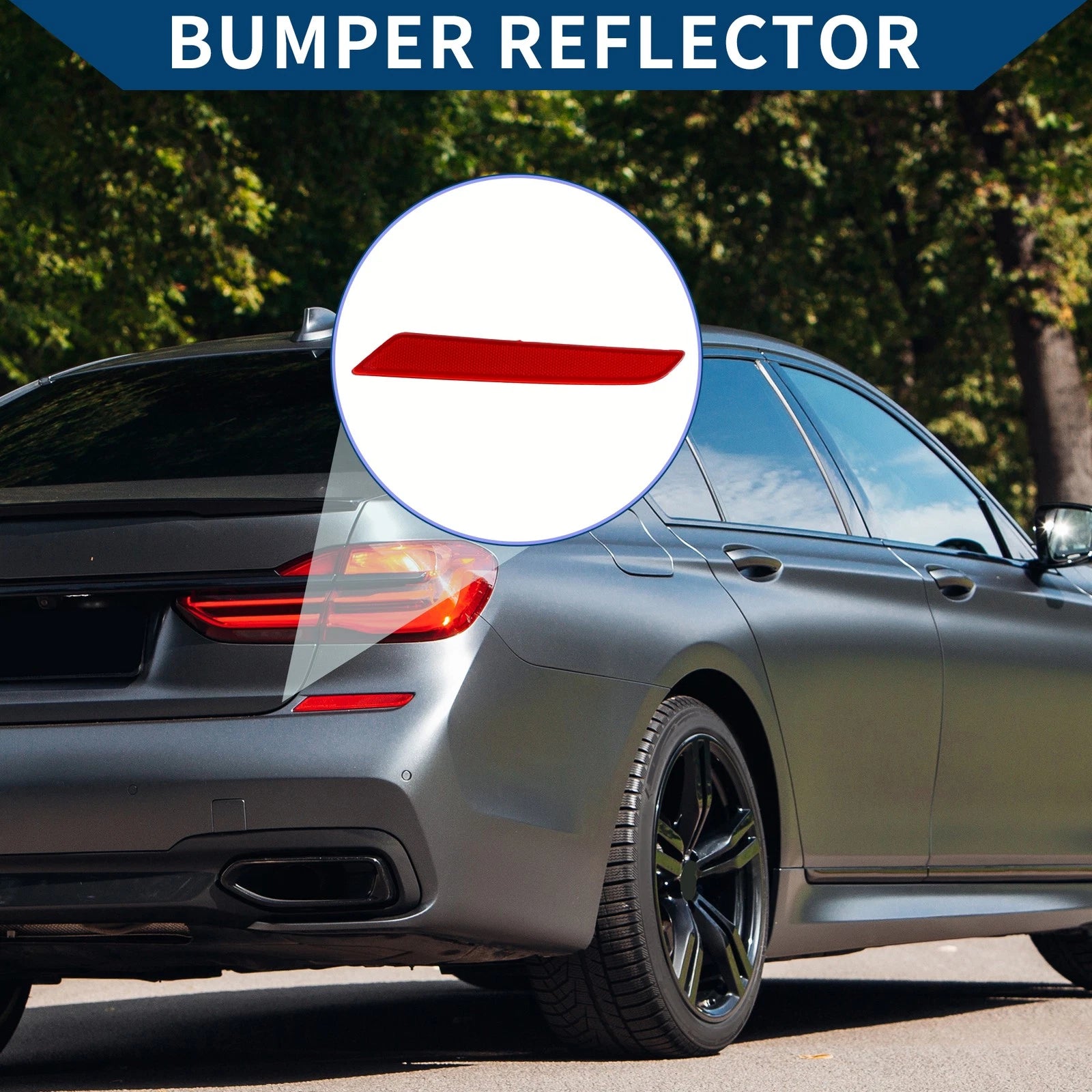 Bumper Reflector No.63148063198 for BMW 740i (2016–2019) Red Right