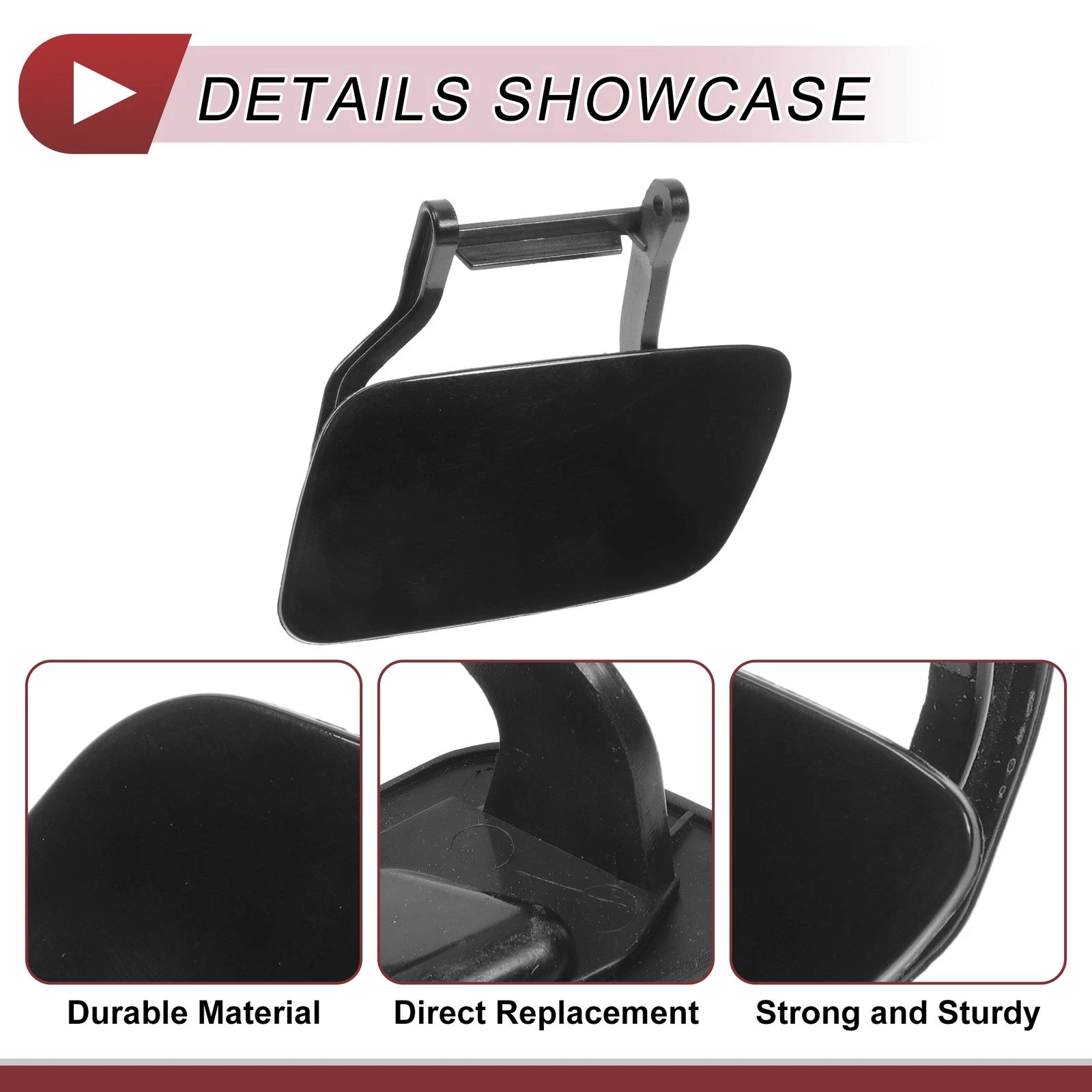 Front Left Washer Nozzle Cover Cap No. 8T0955275B for Audi A5 (2012–2017) Black