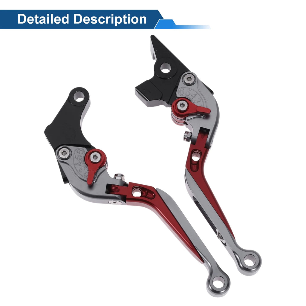 Adjustable Brake Clutch Lever for Suzuki GSXR150 (2017–2020) Titanium Red