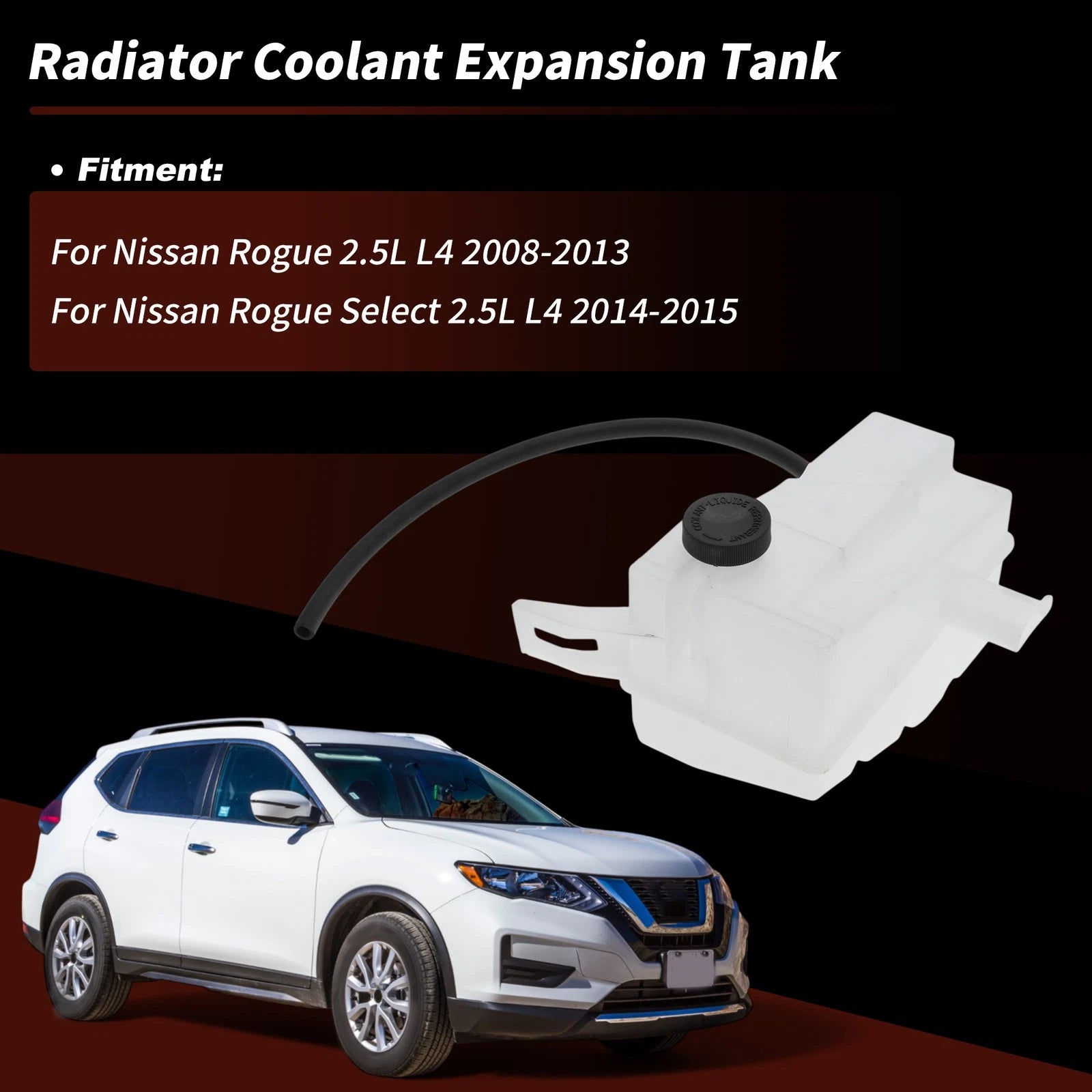 Coolant Expansion Reservoir Tank for Nissan Rogue (2008–2013) No. 21711-JG000