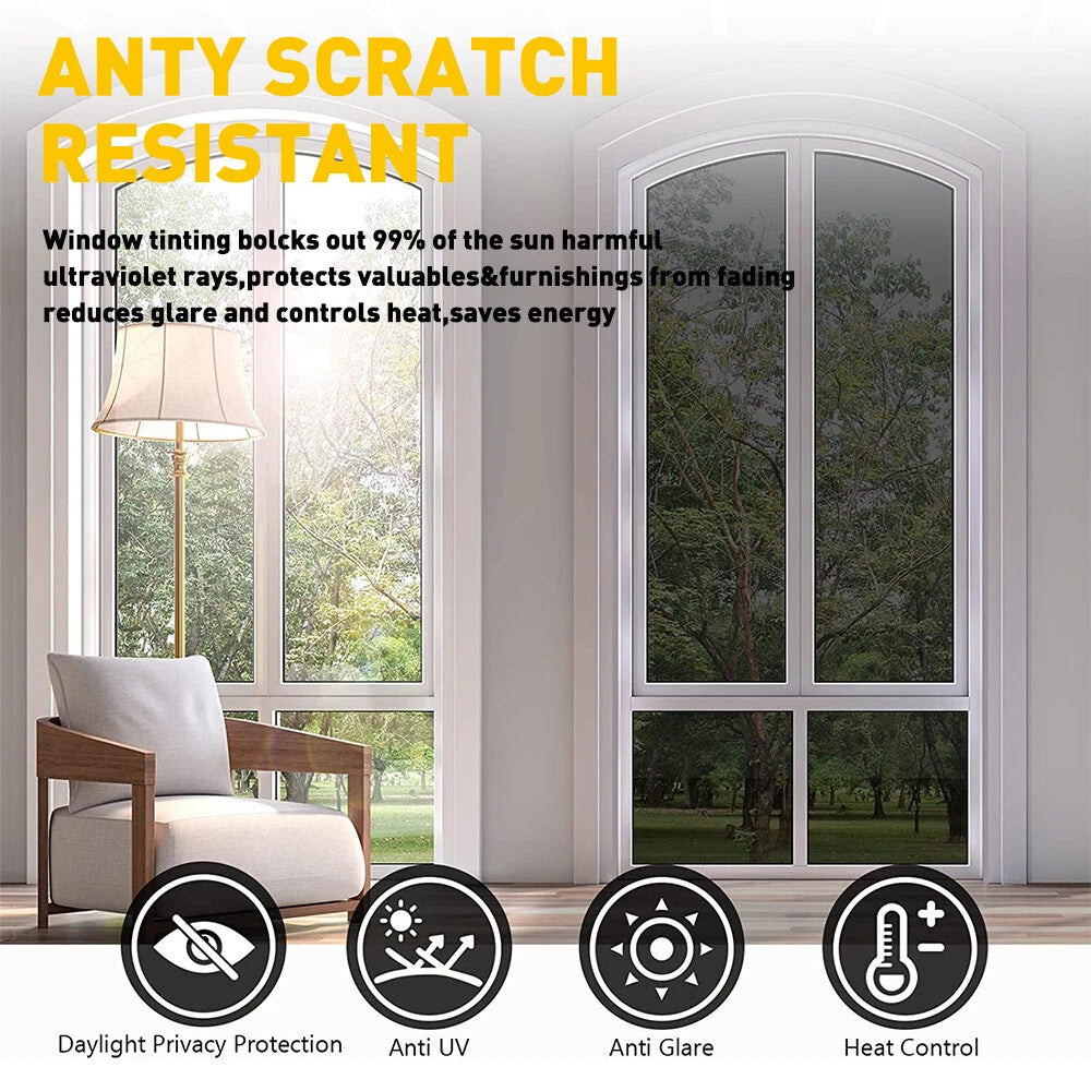 35% VLT Window Tint One Way Mirror UV Privacy for Car Home Office