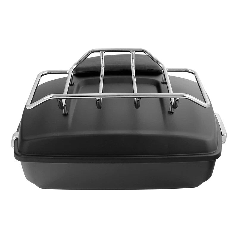 Matt Black Chopped Trunk Pad Mount Rack for Harley Street Road Glide (2014–2026)