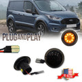 2X Smoke Amber LED Side Marker Lights for Ford Transit Connect (2010–2021)
