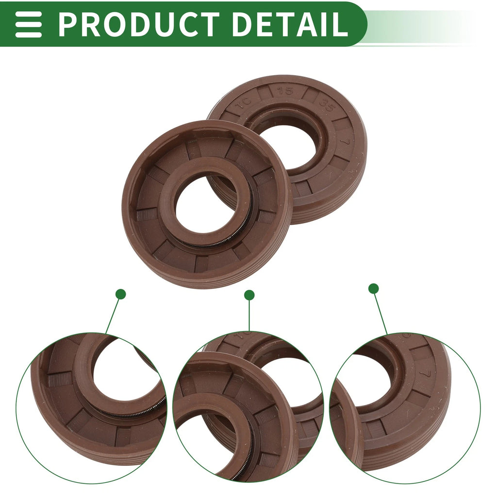Set of 5 Oil Seals FKM Rubber 15x35x7mm for Various Models 