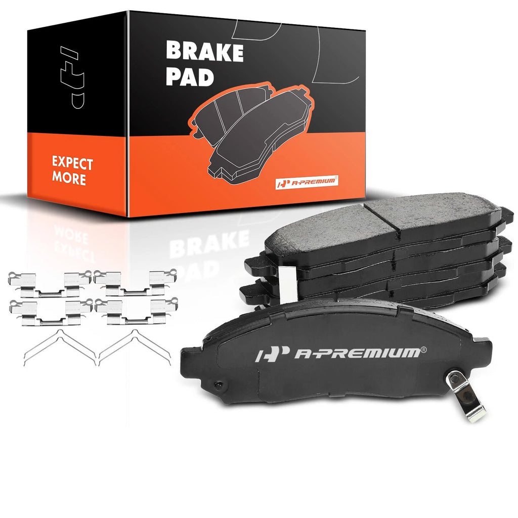 Set of 4 Front Ceramic Brake Pads for Nissan Frontier Pathfinder (2005–2019)