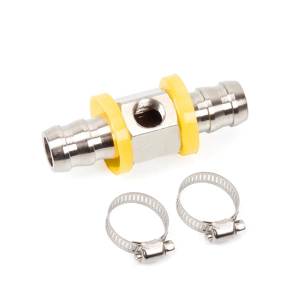 Fuel Pressure Gauge Sensor T-Fitting Adapter 1/2" with 1/8-27 NPT Port