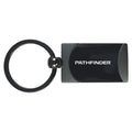 Gun Metal Two-Tone Rectangular Keychain for Nissan Pathfinder