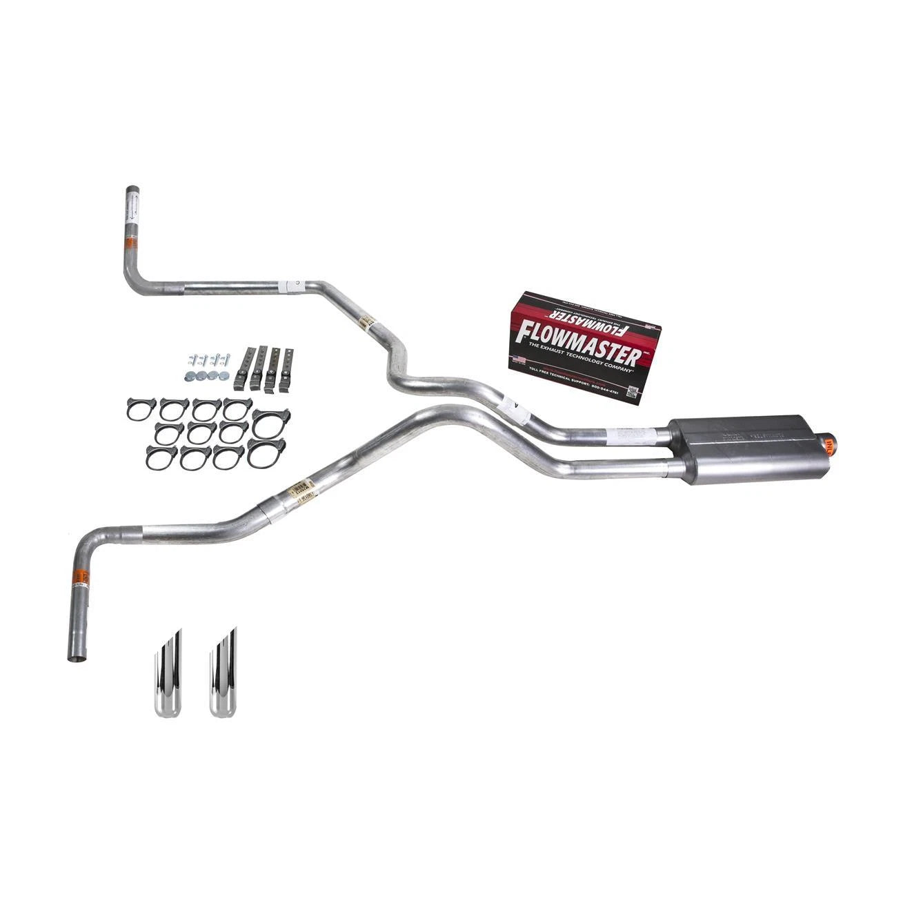 Dual Exhaust Pipe for Tundra (2000–2007) - Flowmaster 50 SW Tip Side Exit
