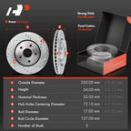 Front Drilled Brake Rotors & Ceramic Pads for Jeep Grand Cherokee (2011–2020)