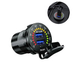 Dual USB Fast Charger with LED Voltmeter for Boat SUV ATV (2010–2023)
