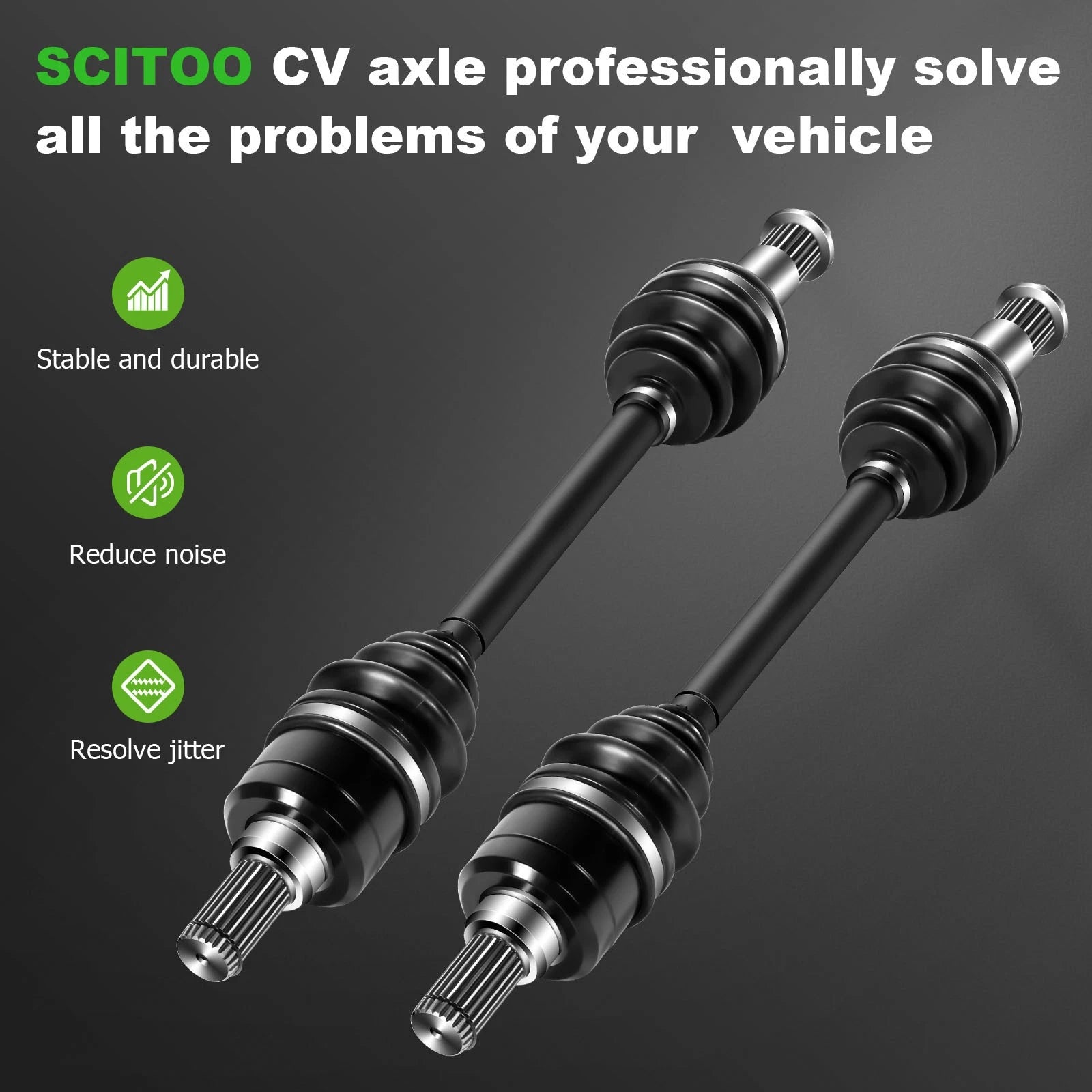 Set of 2 CV Axle Assemblies for Yamaha Grizzly 550 FM550 (2009–2014)