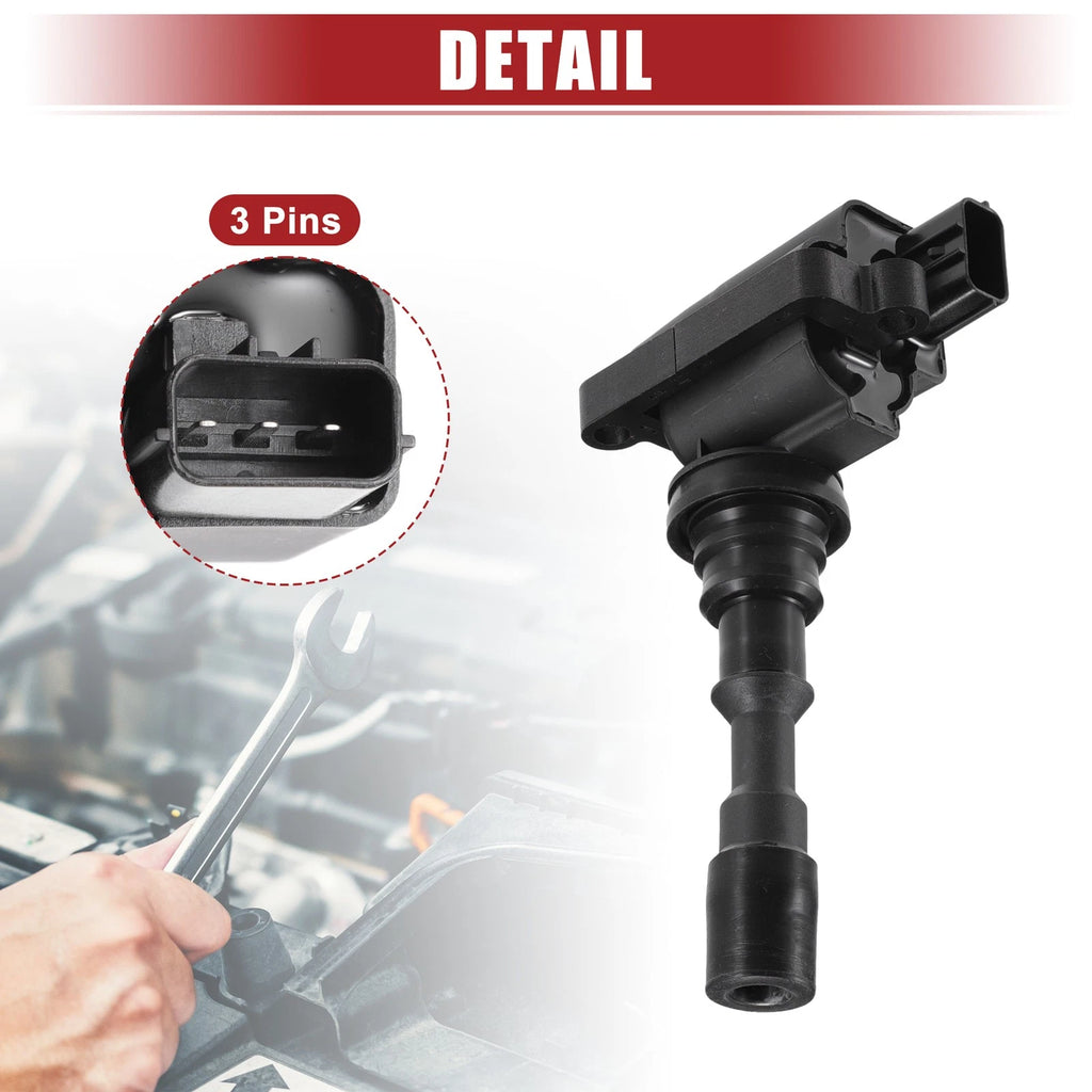 3X Ignition Coil for Kia Sedona (2002–2005) No. 2730039050 Black