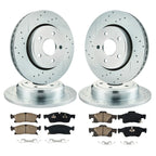 Front and Rear Brake Rotors and Pads for 2018–2020 Dodge Durango 3.6L