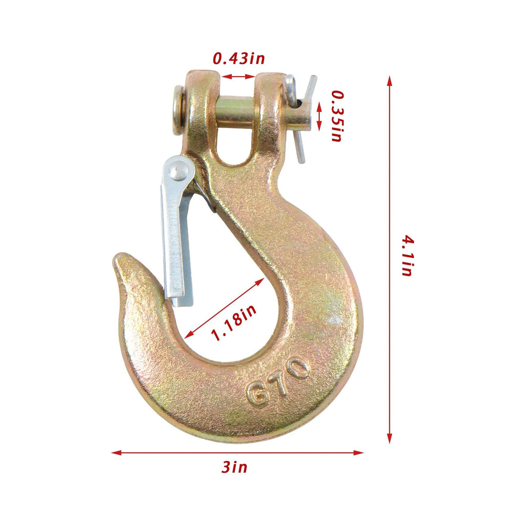 Set of 10 Clevis Slip Hooks for Heavy-Duty Applications (G70)