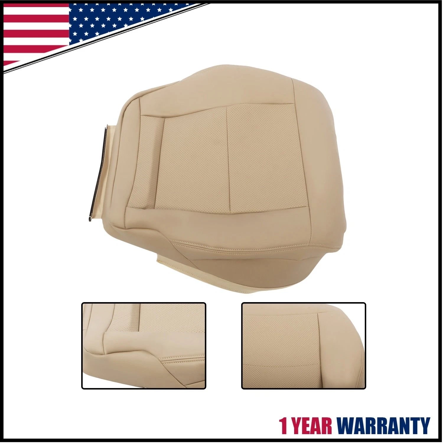 Front Left Bottom Leather Seat Cover for Mercedes Benz E350 E550 (2010–2014)