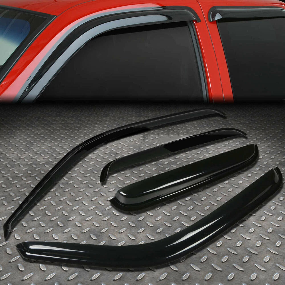 Window Visors for Chevy Silverado GMC Sierra (1999–2006) Black ABS