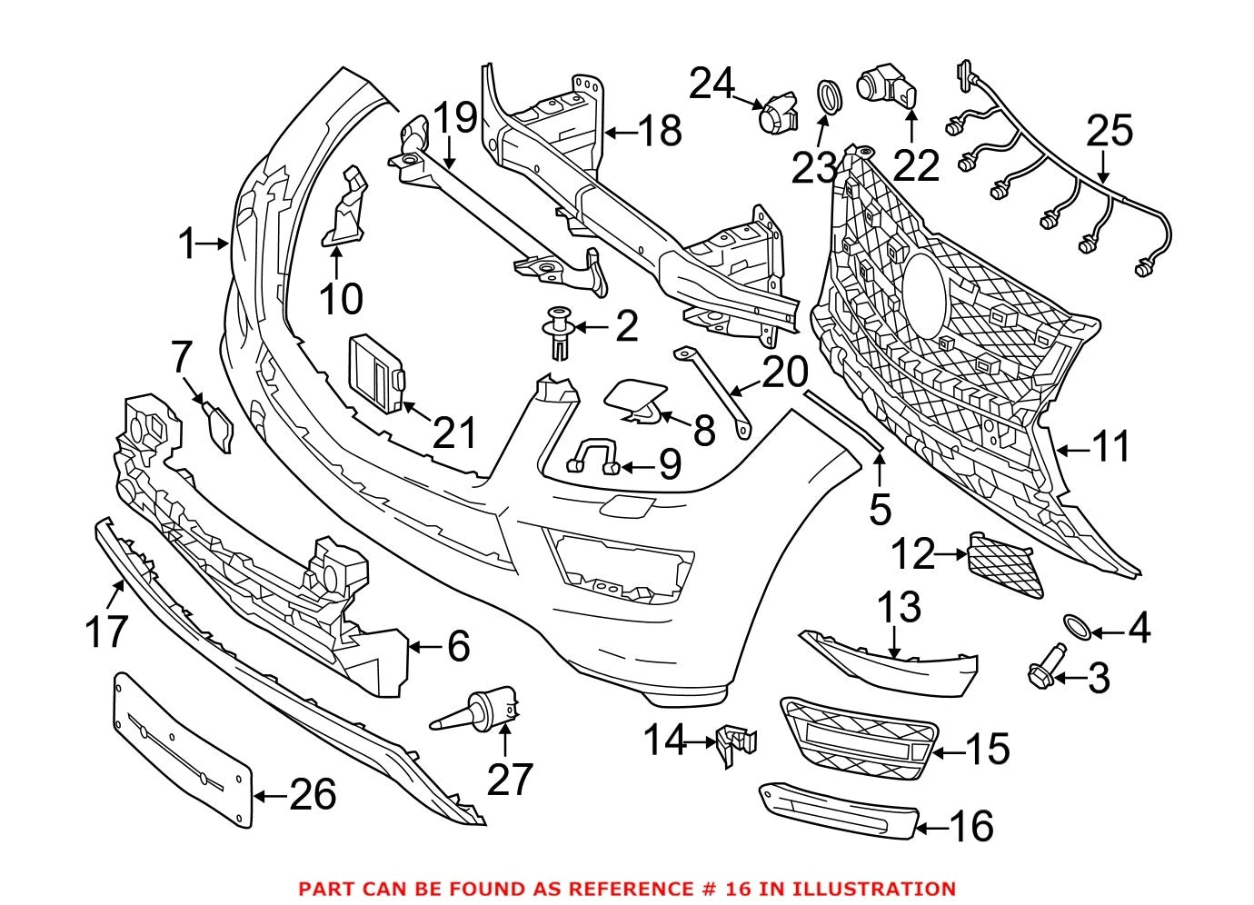Fog Light Trim 1668845422 for Mercedes-Benz (2010–2015)