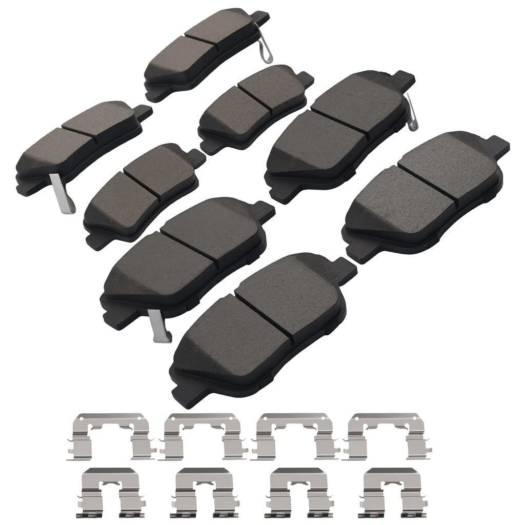 Set of 4 Front Rear Brake Pads for Hyundai Sonata (2011–2015) / Kia Optima (2011–2016)