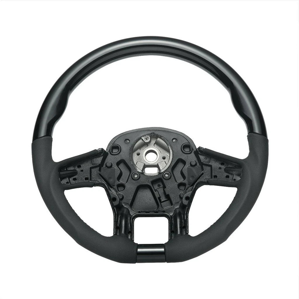18 Inch YourGrip Leather Wood Steering Wheel for Peterbilt 579 (2012–2021)