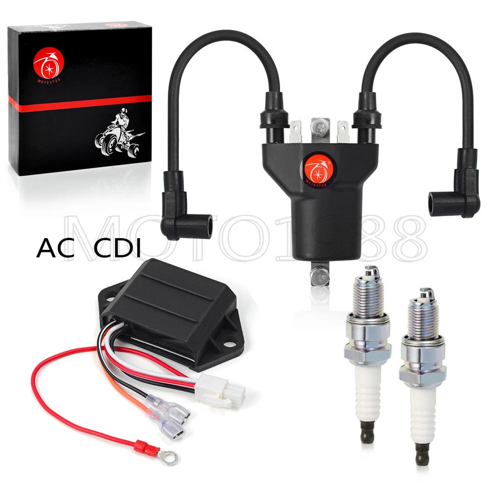 Ignition Coil and Spark Plugs for EZGO Golf Cart (1991-2002)