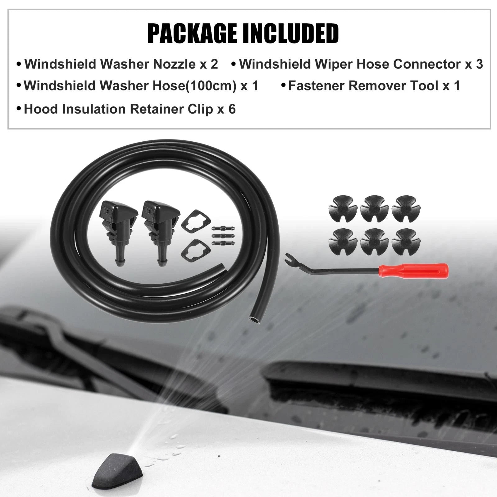 15pcs Windshield Washer Nozzle Kit 5160308AA for Dodge Caliber (2007–2012)