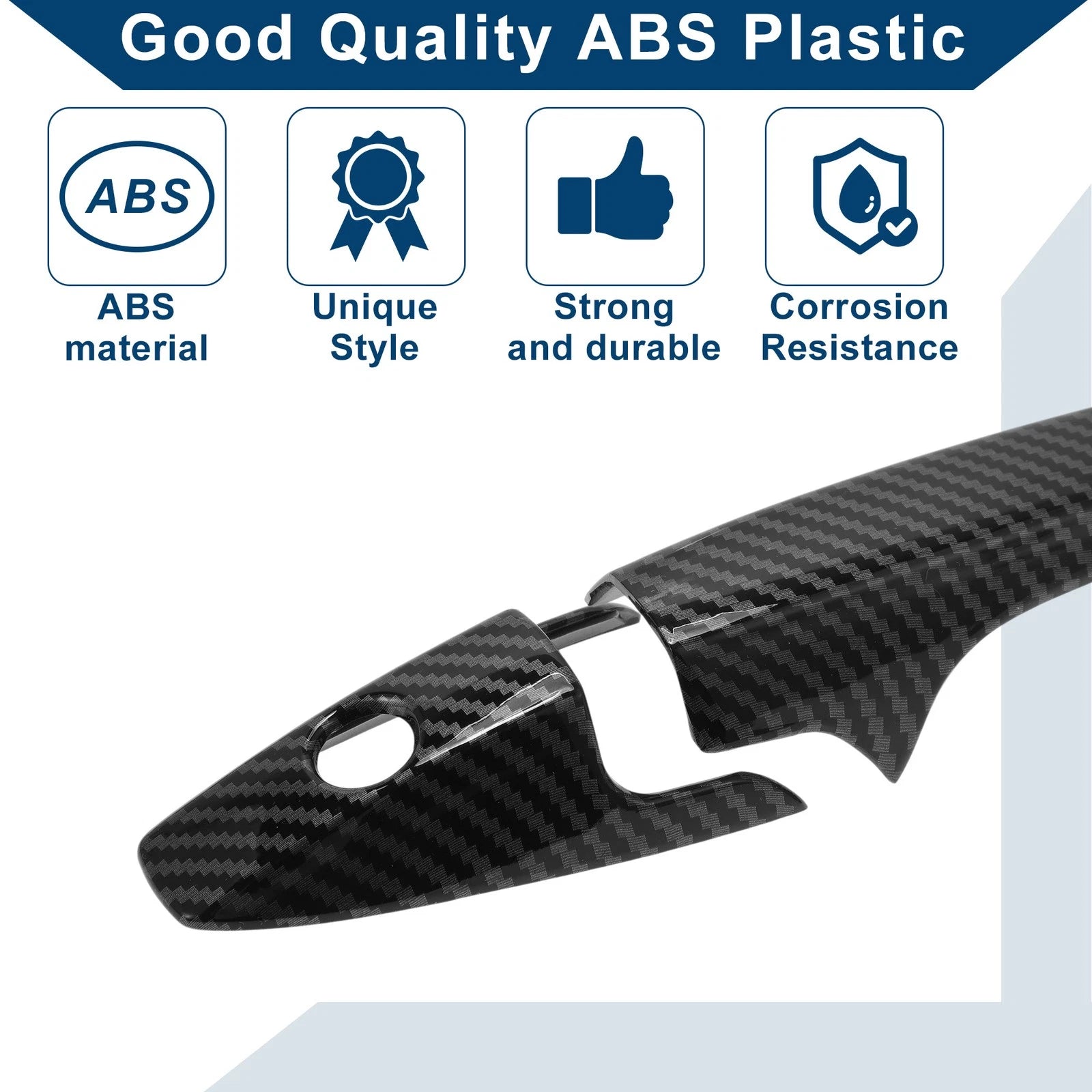 Car Door Handle Cover Trim for Honda CR-V (2007–2011) Carbon Fiber Black