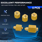 Set of 5 Injector Rail Fuel Line Caps for