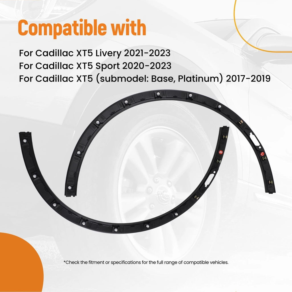 2X Black Front Fender Flares for Cadillac XT5 (2020–2023) 84096070