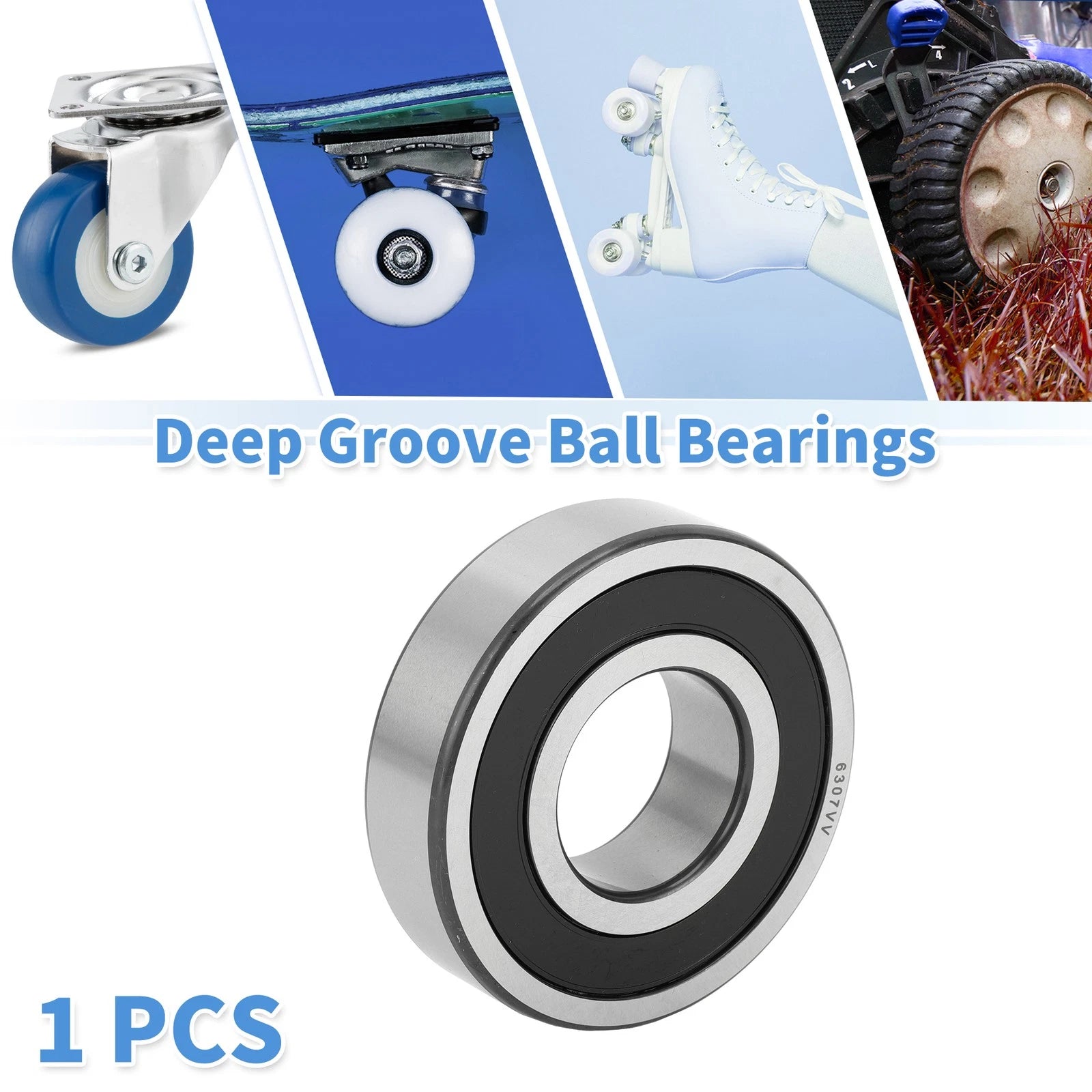6307VV Deep Groove Ball Bearing for Scooter Skateboard (35x80x21mm)