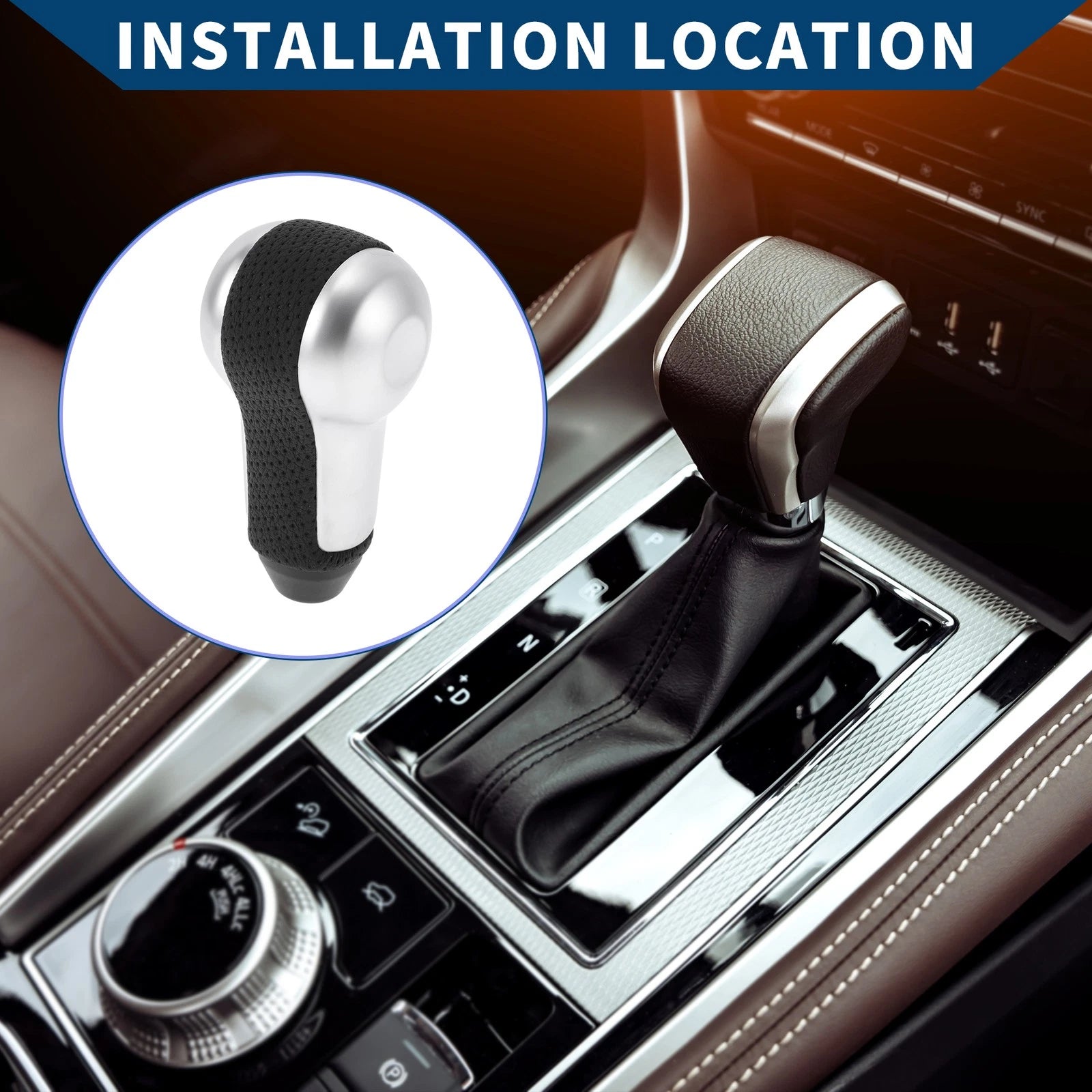 Automatic Gear Shifter Knob for Nissan X-Trail (2007–2013) Plastic Faux Leather