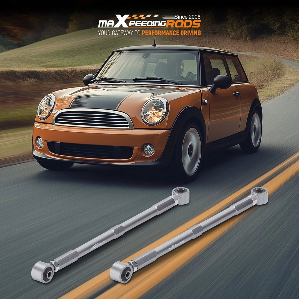 2Pcs Adjustable Rear Lower Control Camber Arms for Mini Cooper (2002–2008)