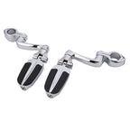 Chrome Highway Bar Footpegs for Harley Softail Sportster (Fits 1 1/4")